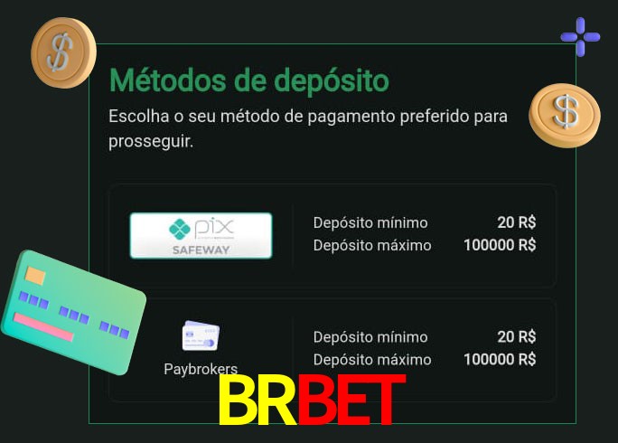 O cassino BRBETbet oferece uma grande variedade de métodos de pagamento